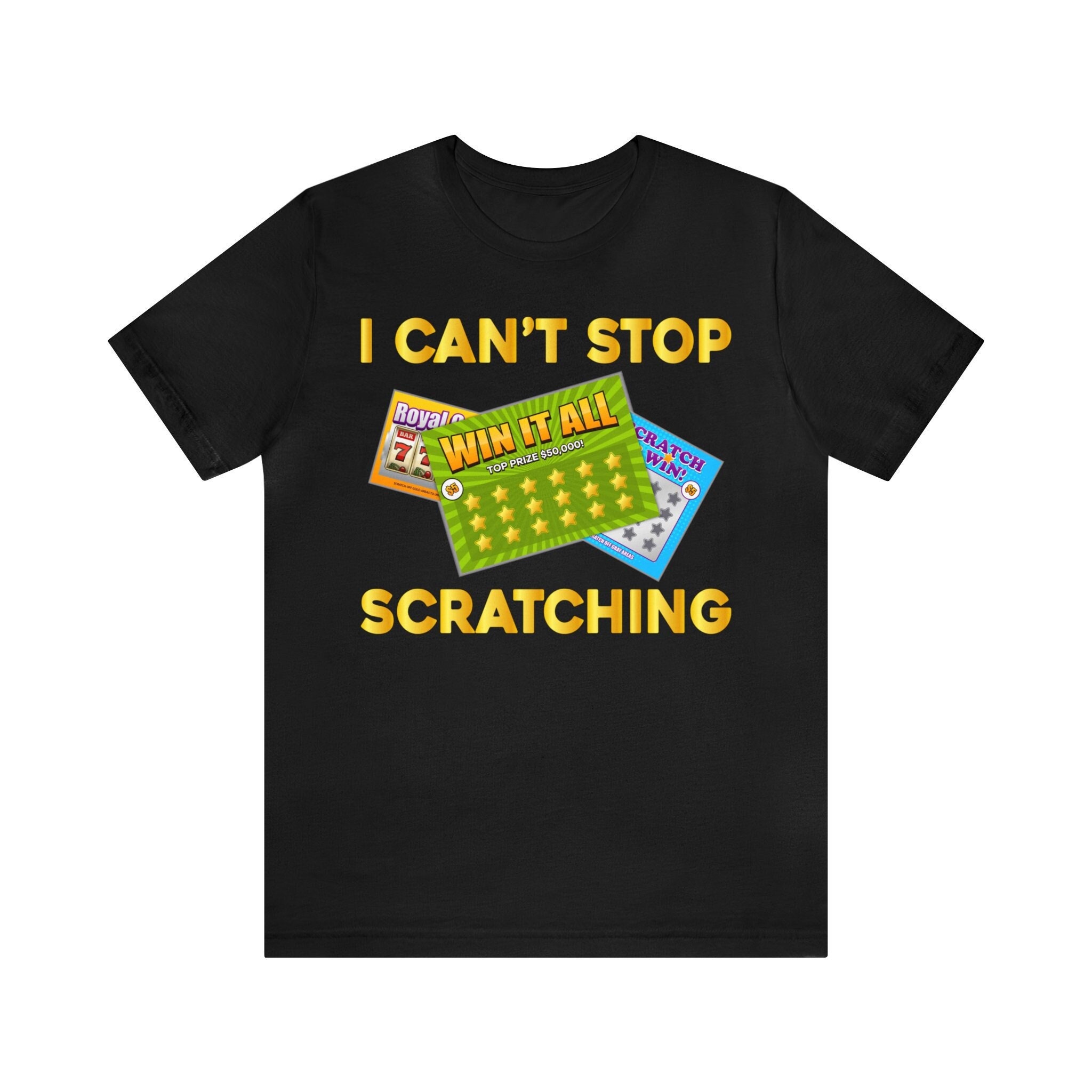 Scratch Ticket Shirt Lottery Fan Winner Gambling Luck Tee