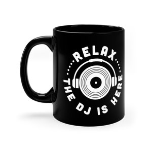DJ Coffee Mug: Turntable Record Player EDM Fan Gift