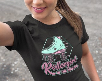 Pattinaggio Artistico Maglietta Pattinaggio A Rotelle - Grafica Divertente Per Ragazze E Donne Maglietta Cotone Stampa