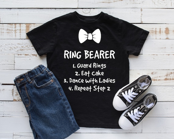 Kids Ring Bearer Bowtie Shirt - Funny Ring Bearer Shirt Kids Ring Bearer Bowtie Shirt - Funny Ring Bearer Shirt