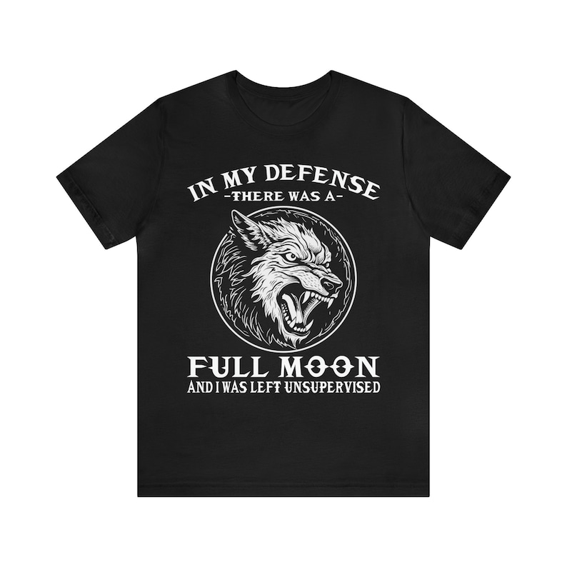 Funny Werewolf T-Shirt: Full Moon Graphic Tee image 1