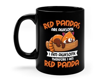 Red Panda Mug / Funny Red Panda Lover Coffee Mug / Cute Red Panda Fan Gift For Him & Her / Red Panda Birthday Present / Red Pandas Mugs