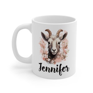 Personalized Goat Coffee Mug: Custom Farm Animal Gift