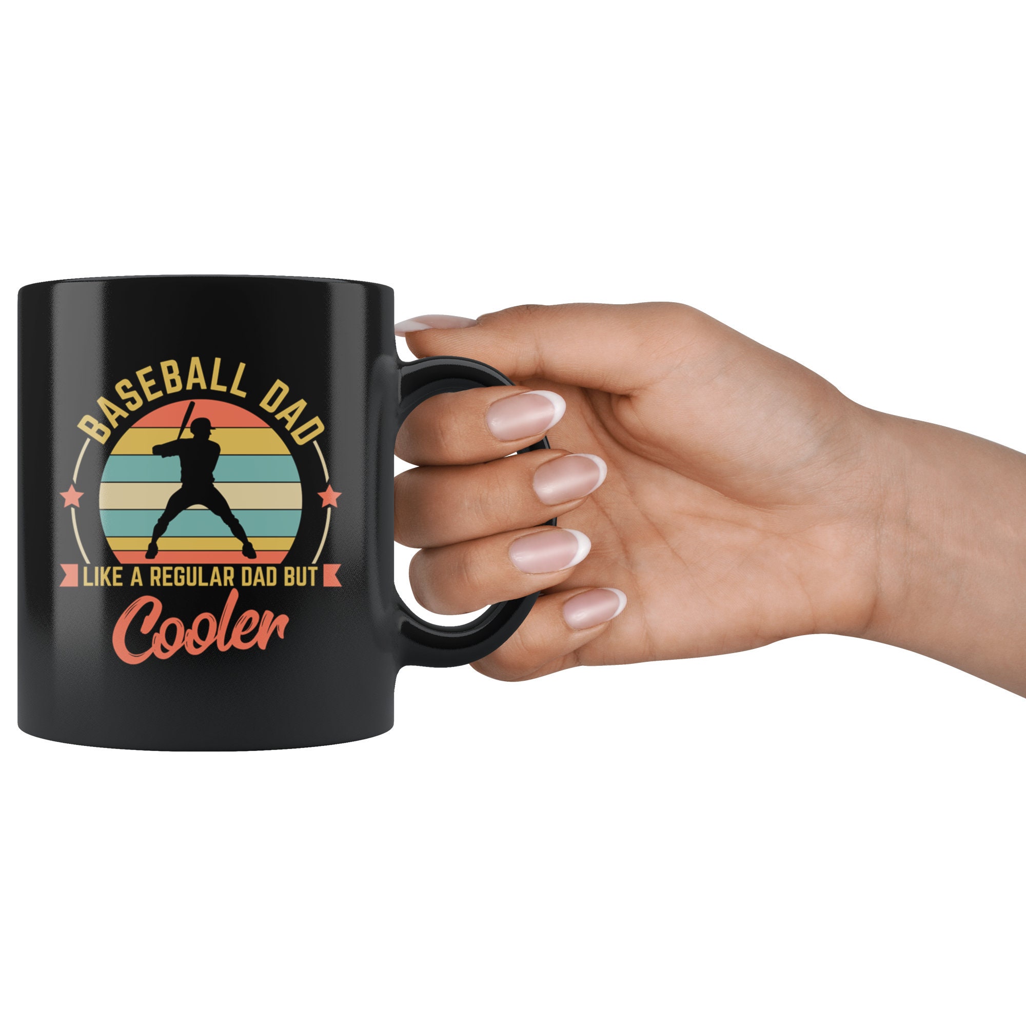 Baseball Dad Coffee Mug Gift Fathers Day Player Fan Team Pride Present ...