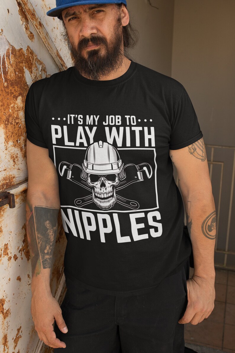 Funny Plumber T-Shirt: Pipefitter Gift with Skull & Wrenches image 2