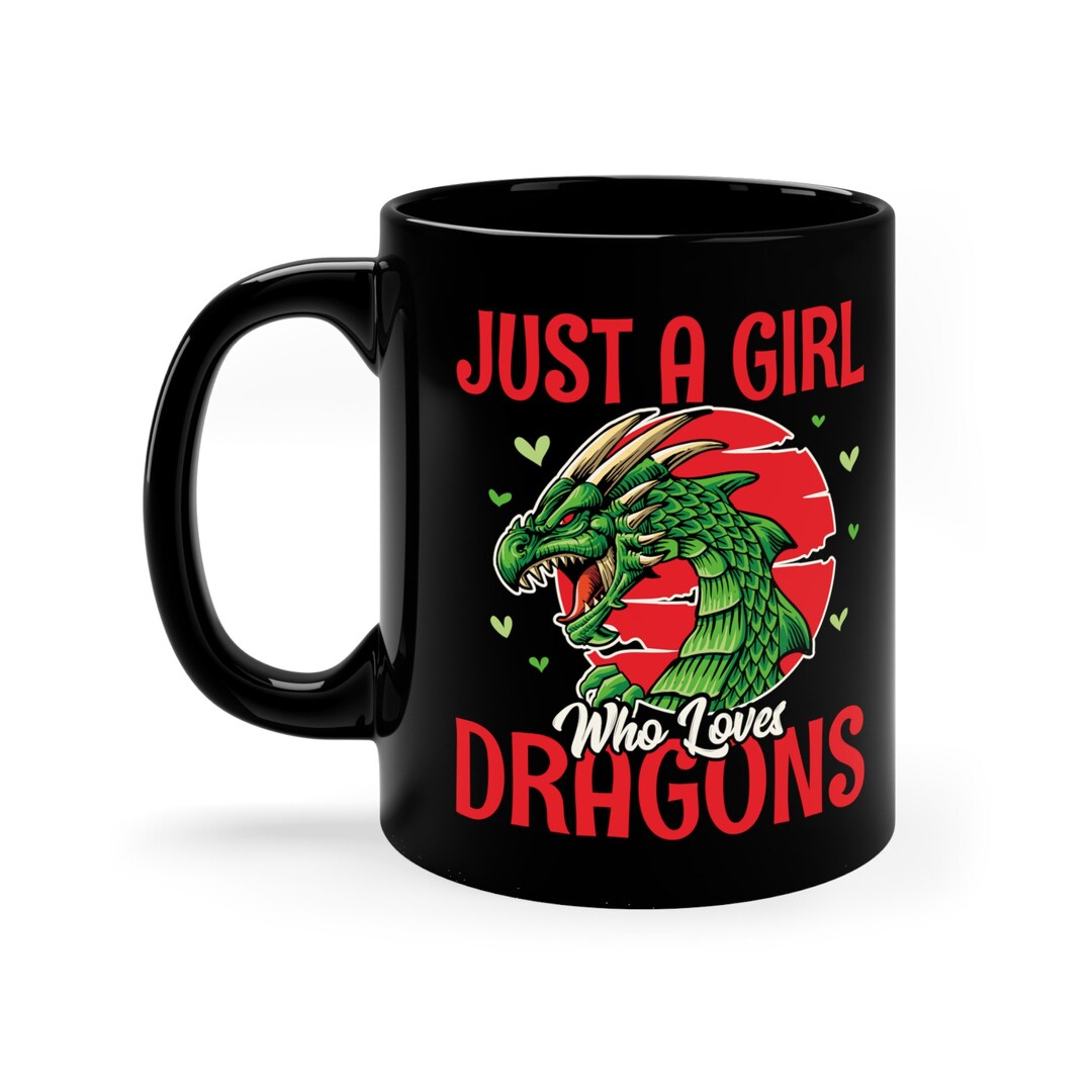 Cute Dragon Mug / Funny Mythical Creatures Gift Idea for Her / Dragons ...