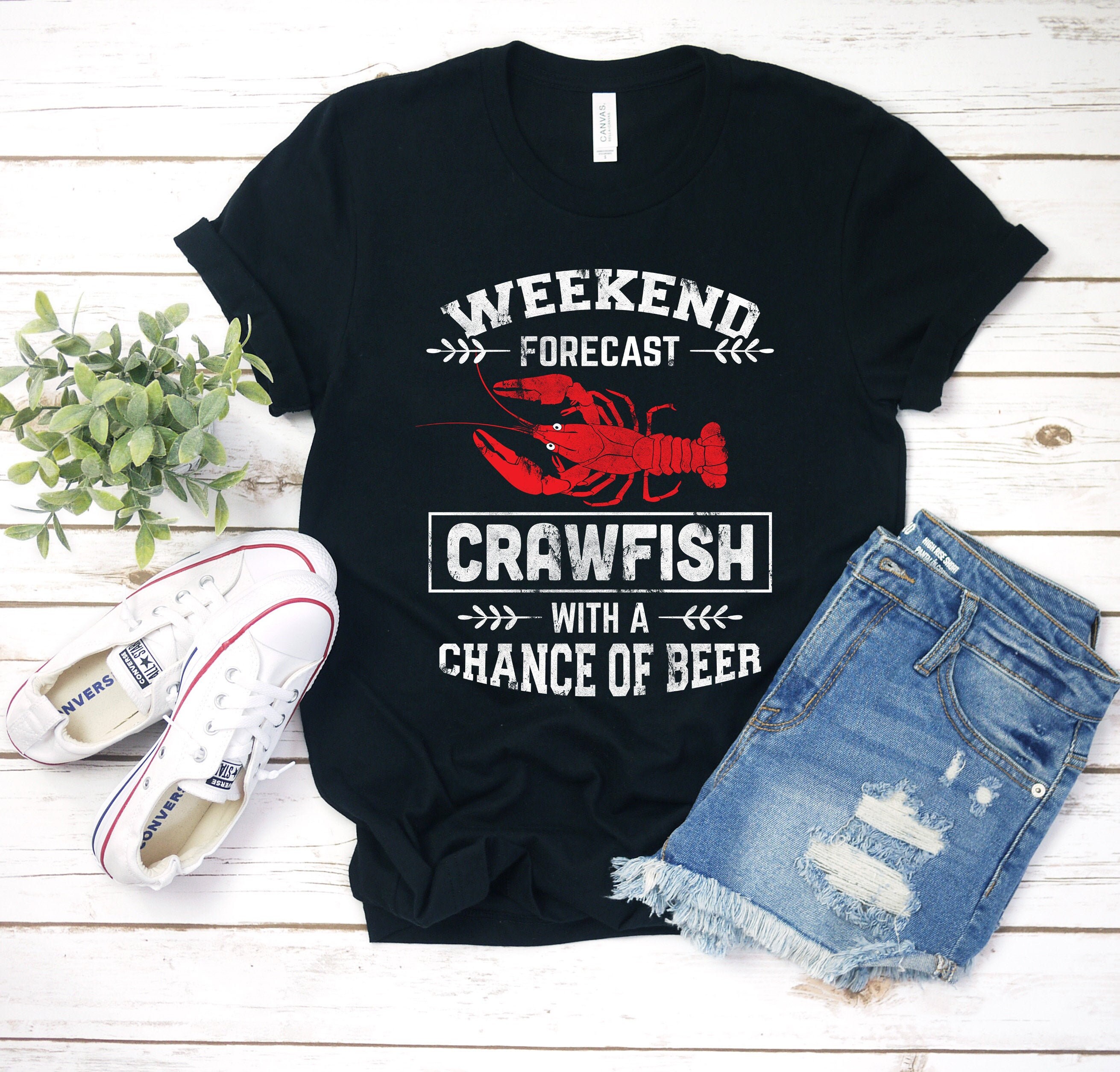 Weekend Forecast Crawfish Chance Of Drinking Back T-Shirt Weekend Forecast Crawfish Chance Of Drinking Back T-Shirt