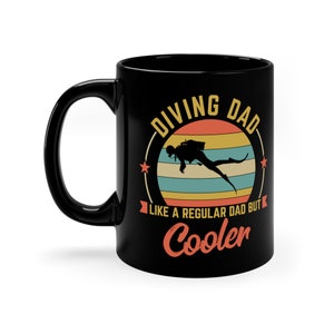 Caneca pai mergulhador / Presente engraçado para o dia dos pais mergulhador / Xícara de café para amantes do mergulho / Canecas para fãs do mergulho / Presentes para treinadores de mergulho / Presente de aniversário para mergulhadores