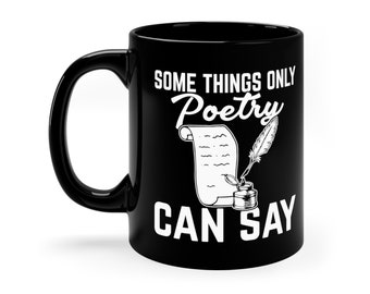 Mug pour amateur de poésie : cadeau d'écriture créative amusant