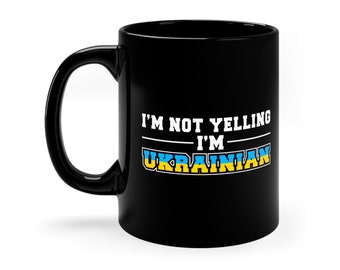 Ukrainian Mug / Funny Ukraine Gift For Him & Her / Ukrainian Coffee Cup / Ukrainian Flag Present / Ukrainian Gifts / Ukraine Souvenir / Mugs