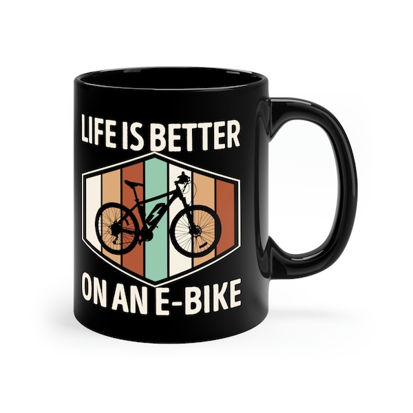 EBike Mug / Funny Electric Bike Coffee Mug / E-bike Gift For Him & Her / Bicycle Birthday Present / E-Bike Cup / Ebike Cycling Gifts / Mugs