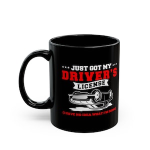 Grappige nieuwe chauffeursmok / nieuw bestuurder cadeau voor hem en haar / autorijschool aanwezig / cadeaus rijexamen / koffiekopje nieuw rijbewijs