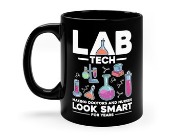 Lab Tech Mug Funny Scientist Coffee Gift Laboratory Medical Drinkware Cup