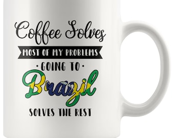 Brazil Coffee Mug: Brazilian Flag Souvenir Gift