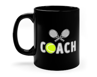 Lustige Tennis-Trainer-Kaffeetasse-Geschenk-Ausbilder-Trainer-Sport-Design vorhanden Platz-Match-Saison