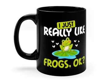 Cute Frog Mug / Funny Frog Lover Gift For Him & Her / Frog Fan Coffee Cup / Frog Owner Birthday Present / Frog Animal Mugs / Frog Gifts