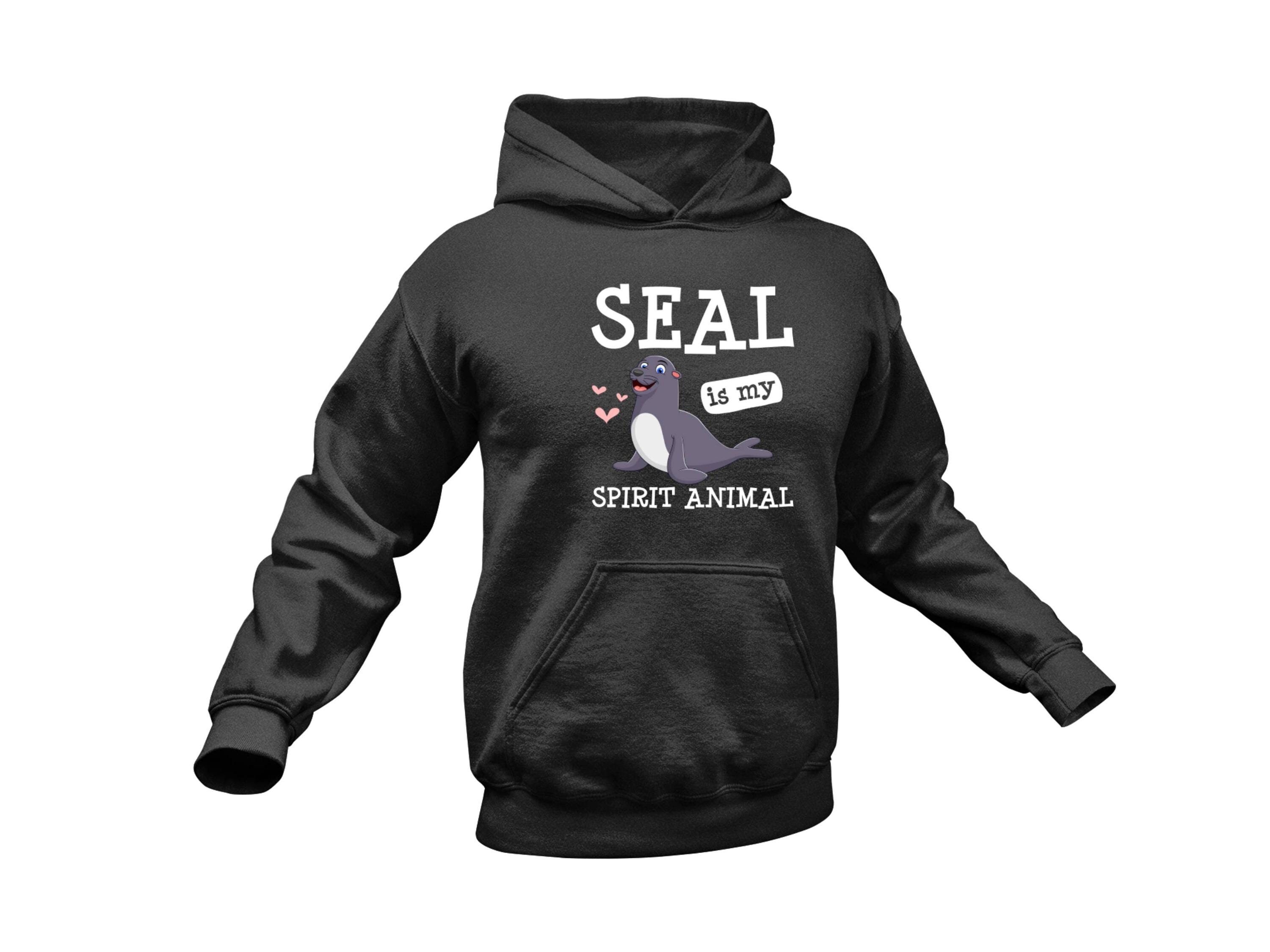 Cute Seal Hoodie / Funny Seal Lover Birthday Gift For Her / Marine Biologist Sweatshirt / Sea Lion Sweater / Seal Pullover / Seal Apparel
