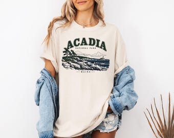 Acadia Shirt, Acadia National Park Tee, Maine Souvenir, Bar Harbor Shirt, Comfort Colors