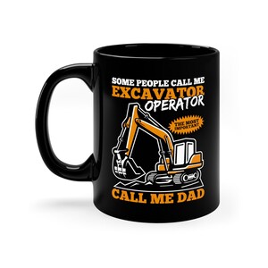 Excavator Mug Coffee Gift Construction Equipment Operator Driver Heavy Machinery Ceramic Cup Workshop Trade