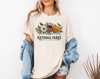 National Parks Shirt, Wildflower National Park Tee, Keep Them Blooming, Park Lover Gift