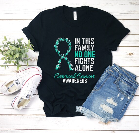 Fuck Cervical Cancer T Shirt Cervical Cancer Awareness Fuck Cervical Cancer T Shirt Cervical Cancer Awareness