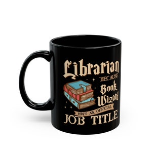 Lustige Bibliothekar Tasse: Buch Zauberer Kaffeetasse