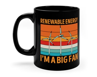 Wind Turbine Mug: Renewable Energy Gift