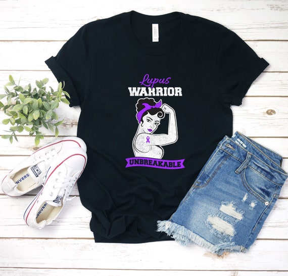 Lupus Warrior Unbreakable T-Shirt Awareness Support Lupus Warrior Unbreakable T-Shirt Awareness Support