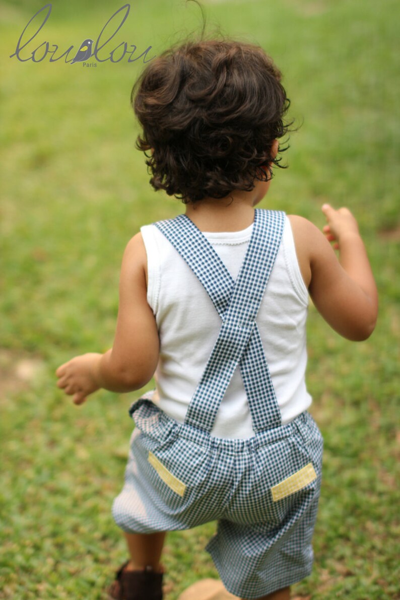 Baby boy pants, toddler pants, boy suspender pants, suspender shorts, boy romper, toddler short with braces, navy blue, toddler suspenders image 4