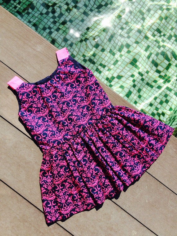 girls bright pink dress