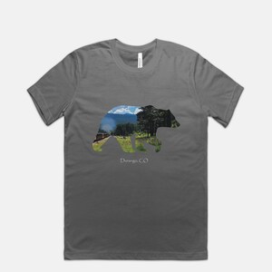 Durango Shirt | Womens Unisex T-shirt | Bear with Train and Forest Art
