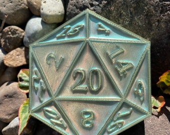 Caja de dados D20 impresa en 3D