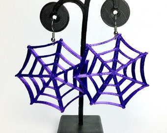 3D Printed Spiderweb Earrings