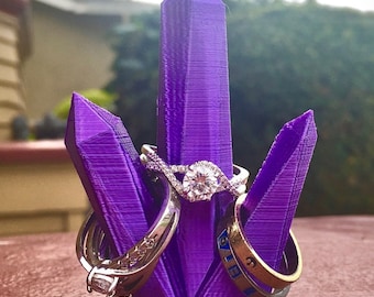 Soporte de anillo de cristal hecho a medida impreso en 3D