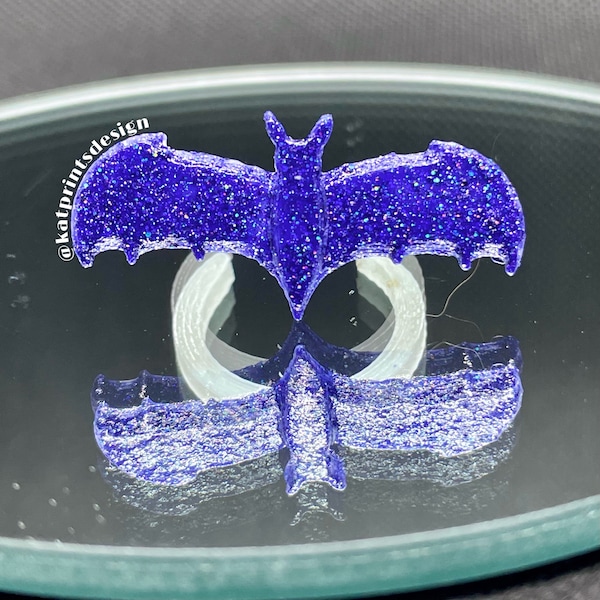 10ct 3D Printed Bat Nail Polish Swatch Rings