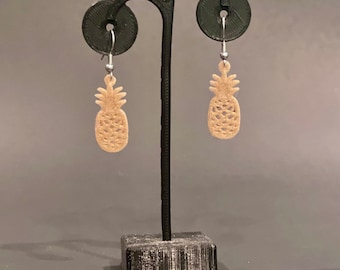 3D Printed Pineapple Earrings