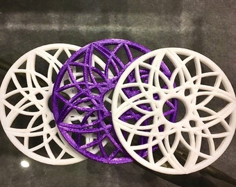 Posavasos caleidoscopio impresos en 4pk 3D