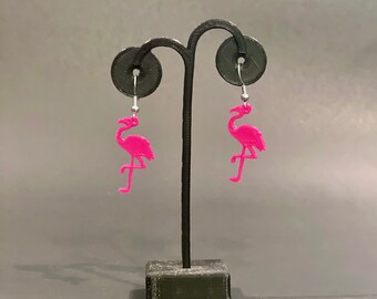 3D Printed Flamingo Earrings