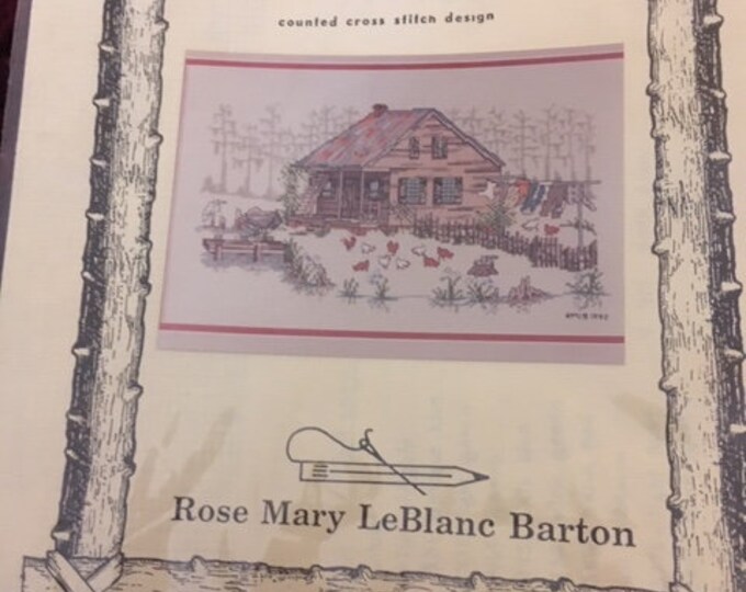 Acadian Cottage Cross Stitch/louisiana/cajun Country/by Leblanc/1992