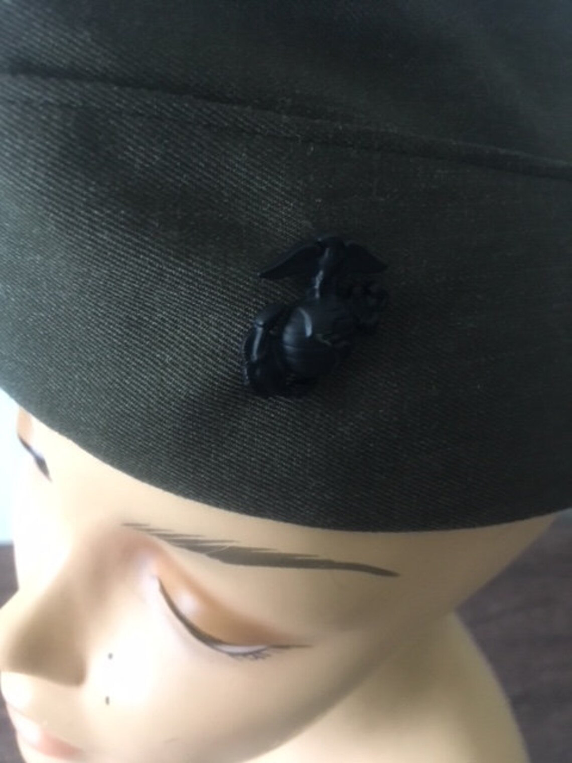 Vintage Size 7 Military Envelope HAT/Garrison Army Hat/Wedge Etsy