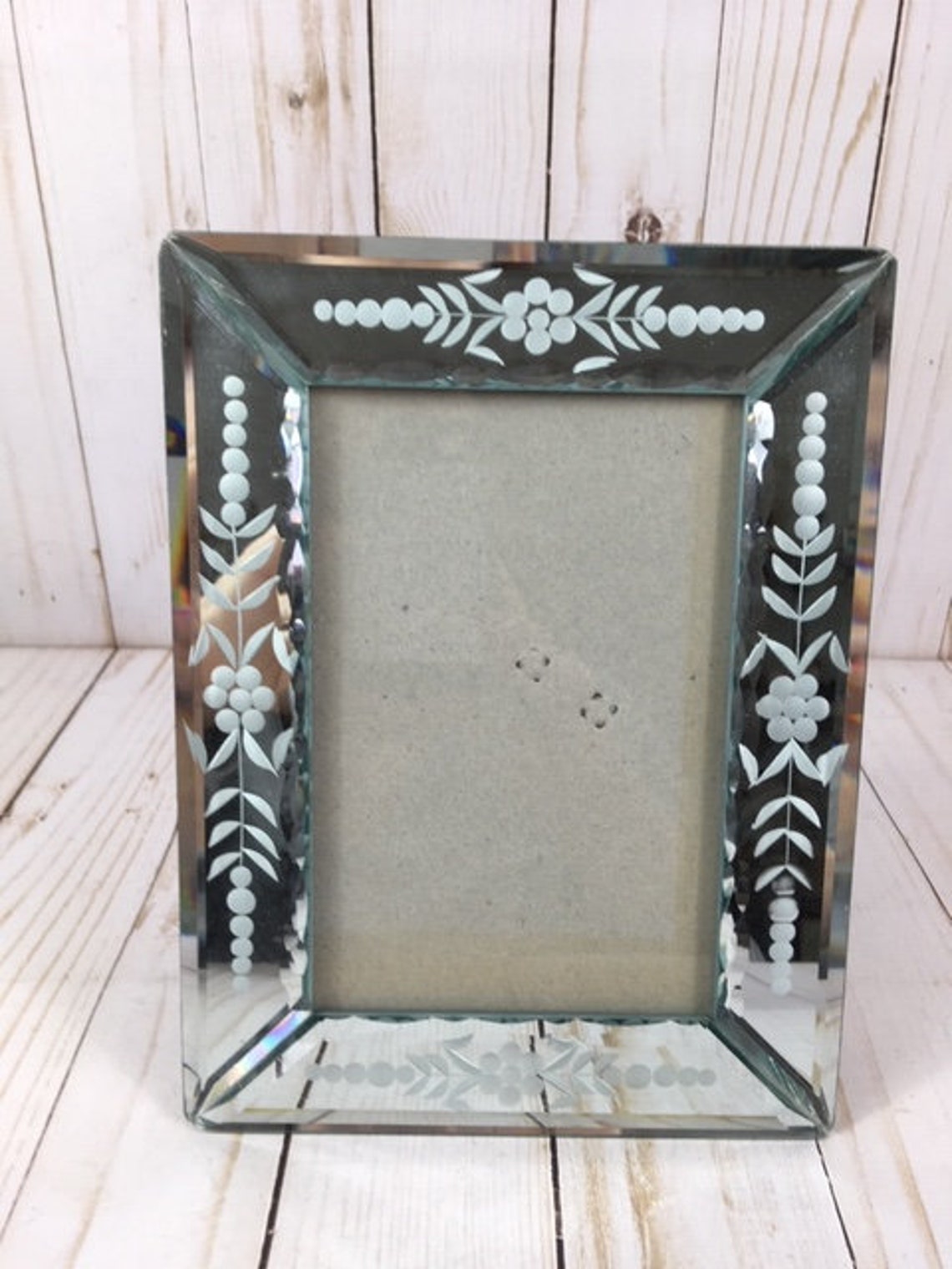 Vintage Mirror/Mirrored Picture Frame/ Victorian/ Etsy