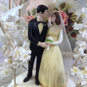 Vintage Wedding Cake Topper/ Anniversary Celebration/50 Years/ old Cake Topper