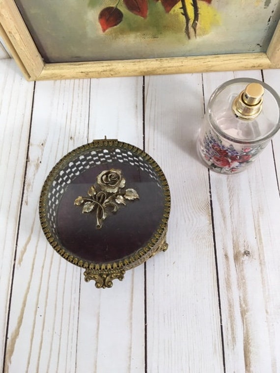 Antique Victorian Style Jewelry Box, Rare Vintage… - image 5