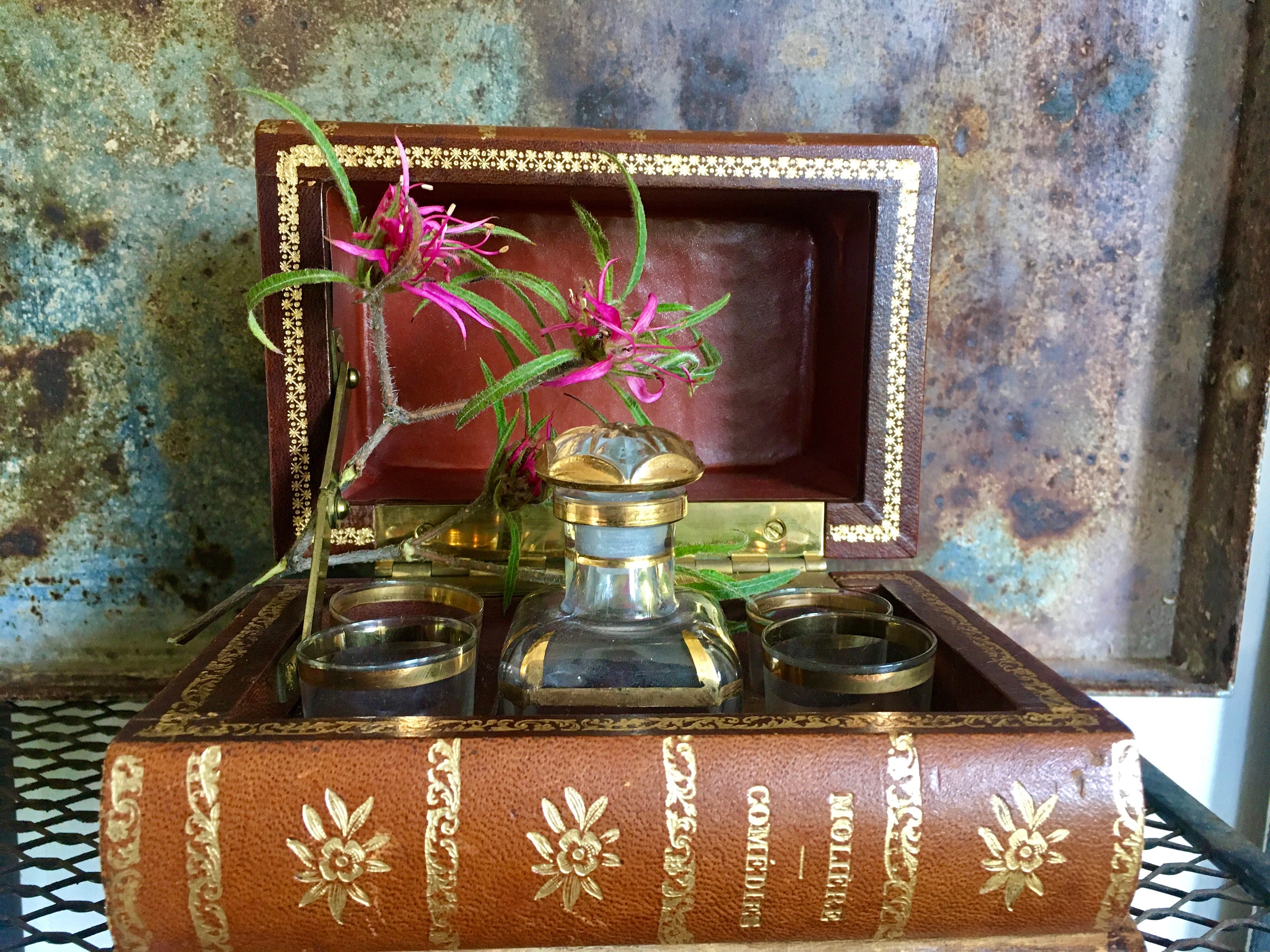 Antique French Tantalus Antique Book Tantalus French Etsy