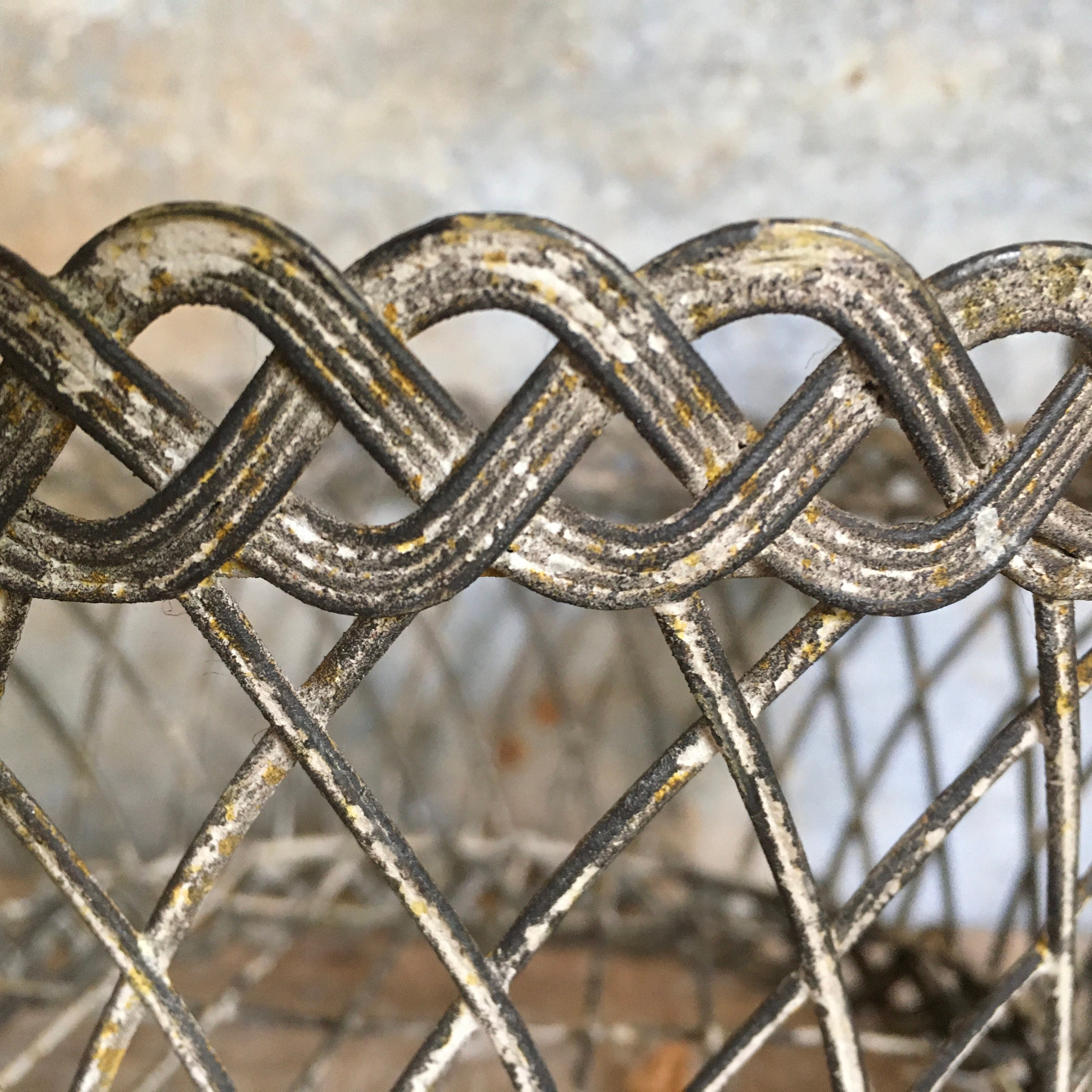 Antique French Wire Basket, Antique Wirework, Floral Display