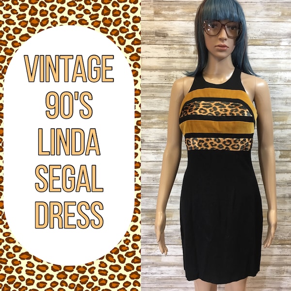 Vintage Animal Print Linda Segal Sheath Dress