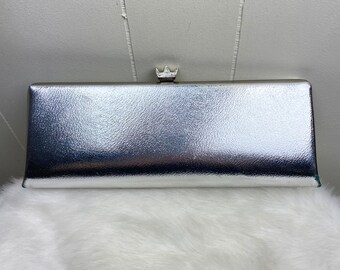 Vintage Silver Lame Snap Clutch