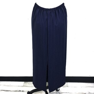 Vintage 90s Eve Adams Blue Pinstripe Skirt Small Free Shipping image 4