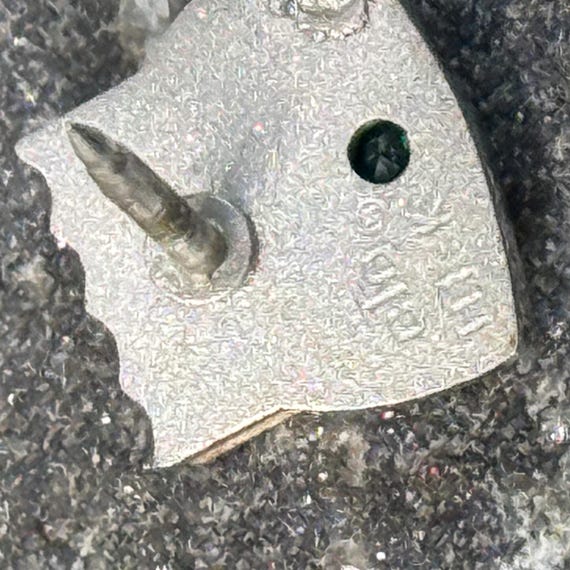 Vintage CTO 10K Gold Bendix Pin w/ Emerald Stone … - image 7