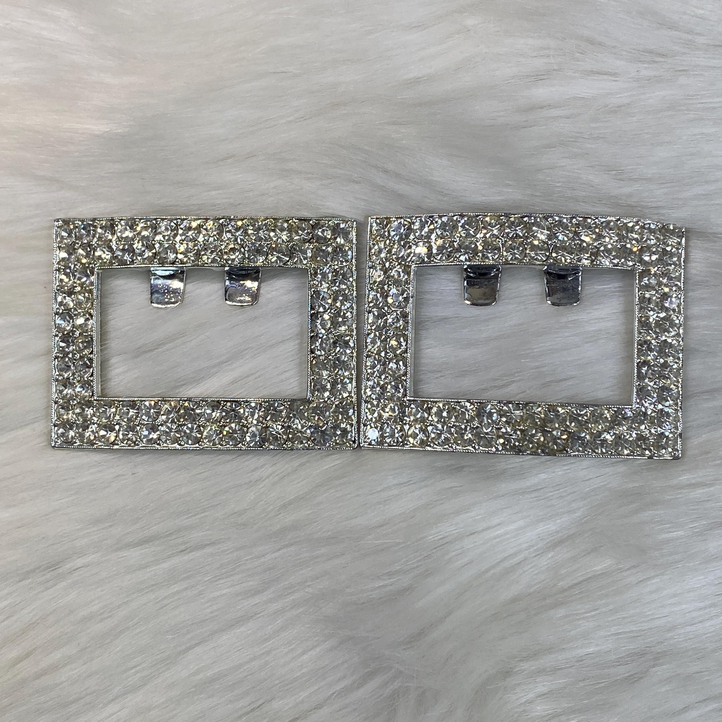 Vintage Art Deco Rhinestone Silver Tone Shoe Clips - Etsy